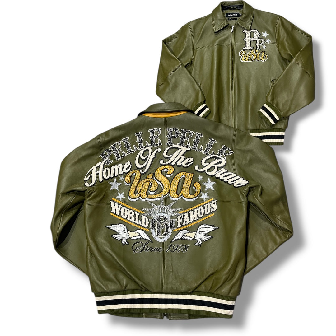 PELLE PELLE STARS AND STRIPES LEATHER JACKET 325-37540