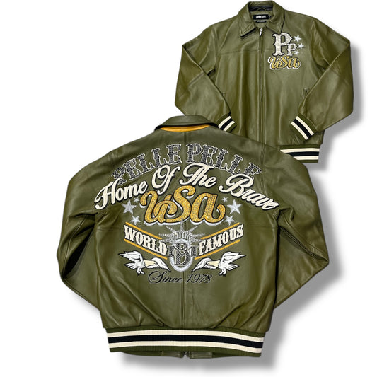 PELLE PELLE STARS AND STRIPES LEATHER JACKET 325-37540