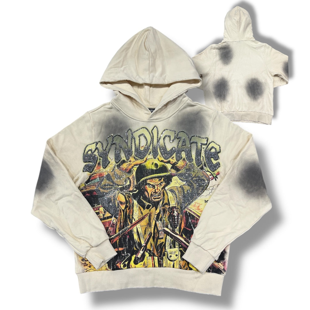 SYNDICATE WAR HOODY BEIGE SSH-1
