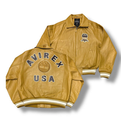 AVIREX X TIMBERLAND LEATHER JACKET 44TIF251O46
