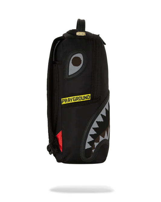 SPRAYGROUND SHARK CENTRAL YELLOW TAPE BACKPACK 910B7736NSZ