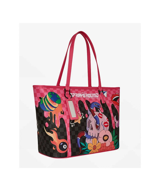 SPRAYGROUND WTF SKULL DRIP TOTE BAG 910T7862NSZ