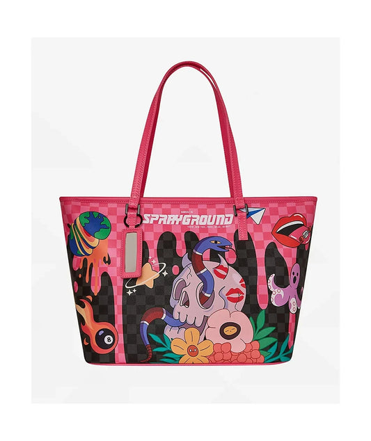 SPRAYGROUND WTF SKULL DRIP TOTE BAG 910T7862NSZ