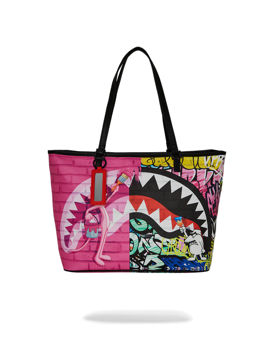 SPRAYGROUND PINK PANTHER PAINTING TOTE BAG 910T7886NSZ
