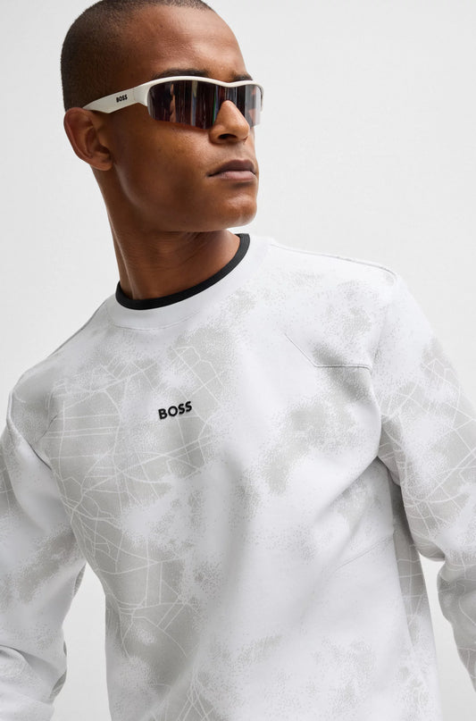 HUGO BOSS 50523384 BOSS SALBION SWEATSHIRT 100/WHITE