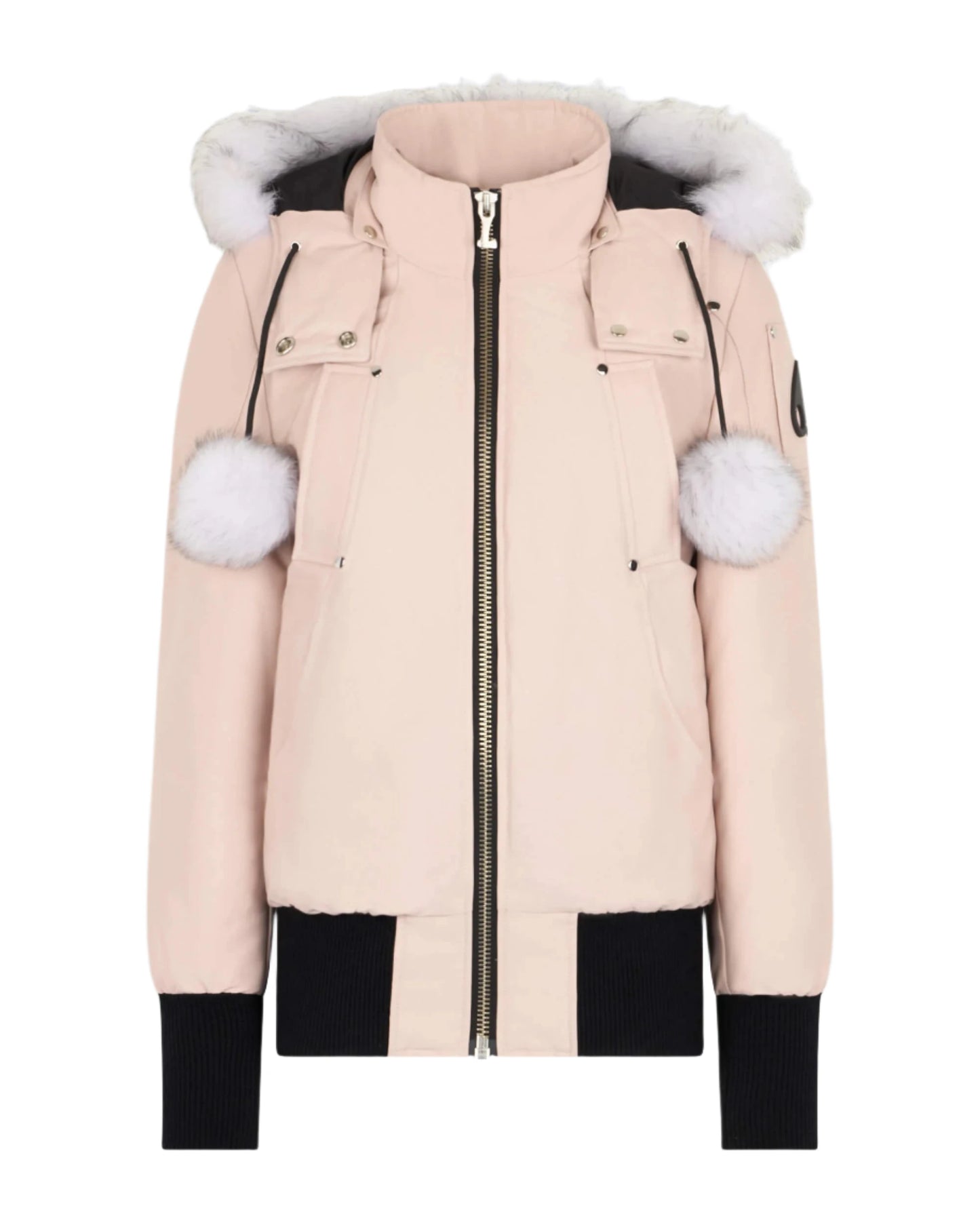 MOOSE KNUCKLE DEBBIE SHEARLING BOMBER JACKET DUSTY ROSE
